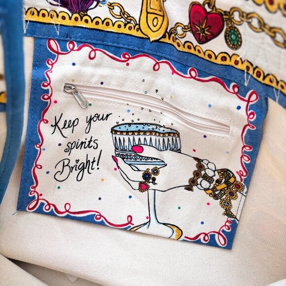 Brighton Glittering Love Canvas Tote Bag - Picture 9 of 11